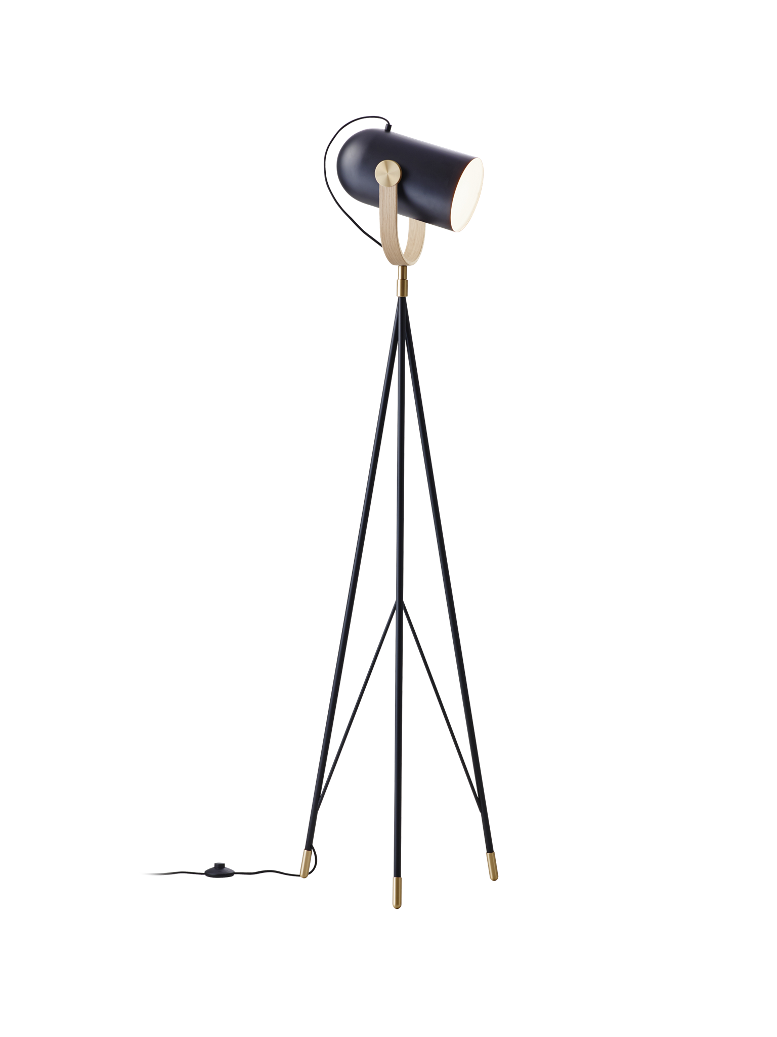 Leklint360 Carronade High Floorlamp Lightoak Brass Packshot